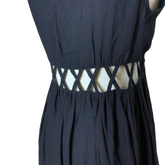 STARING AT STARS UO black lattice button front tunic dress size XS - Picture 6 of 11